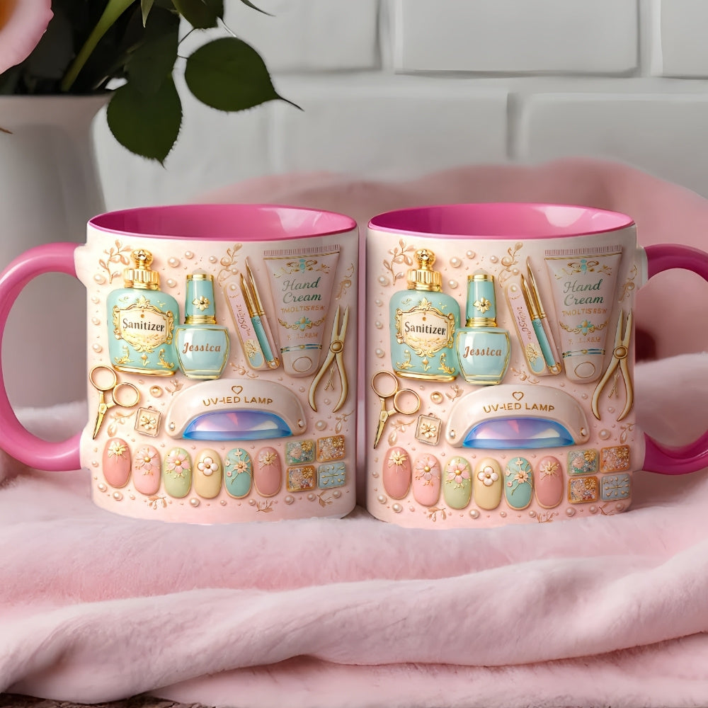 Nail Art Nouveau - Personalized Accent Mug - Gifts for Makeup Lovers-Myprintsy