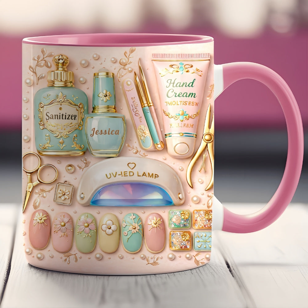 Nail Art Nouveau - Personalized Accent Mug - Gifts for Makeup Lovers-Myprintsy