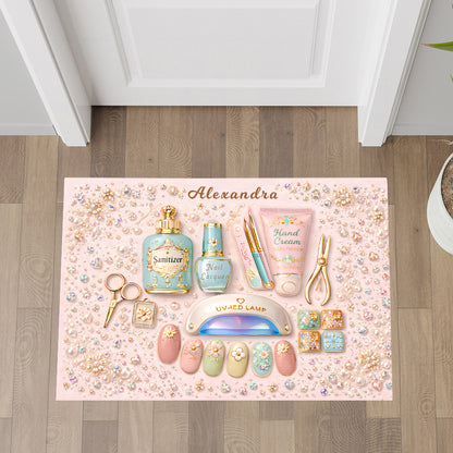 Nail Art Nouveau - Personalized Doormat - Gifts for Makeup Lovers-Myprintsy
