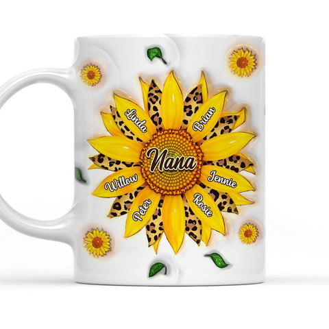 Nana Sunflower - Personalized 3D Mug-Myprintsy