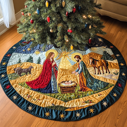 Nativity Christmas Quilted Tree Skirt VT-Myprintsy