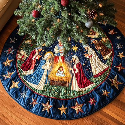 Nativity Christmas Quilted Tree Skirt VT-Myprintsy