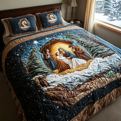Nativity Peace -Piece Quilted Bedding Set VH VTQ-Myprintsy
