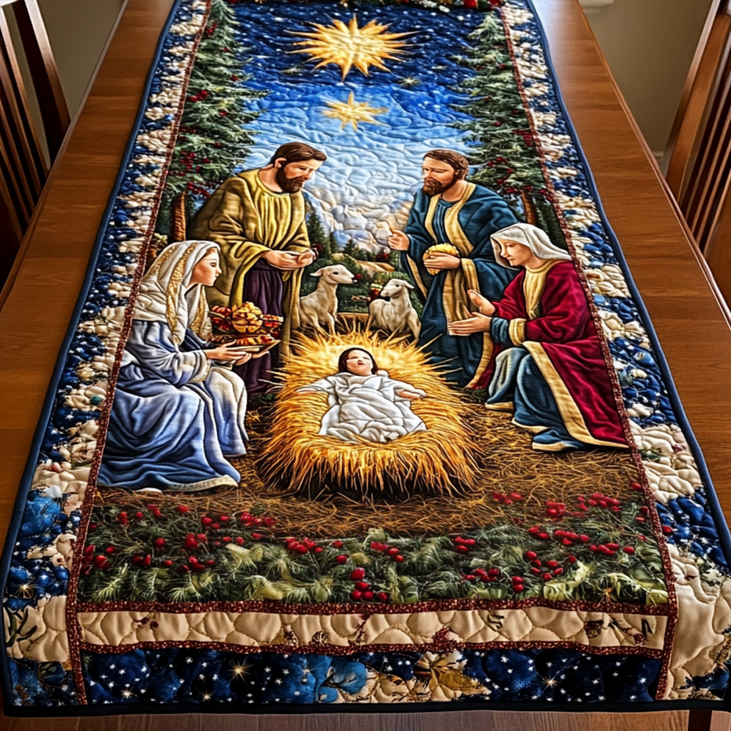 Nativity Quilted Table Runner VTQ-Myprintsy
