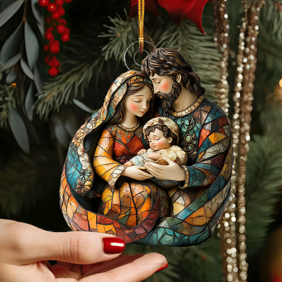 Nativity Scene Mica Ornament VTQ-Myprintsy