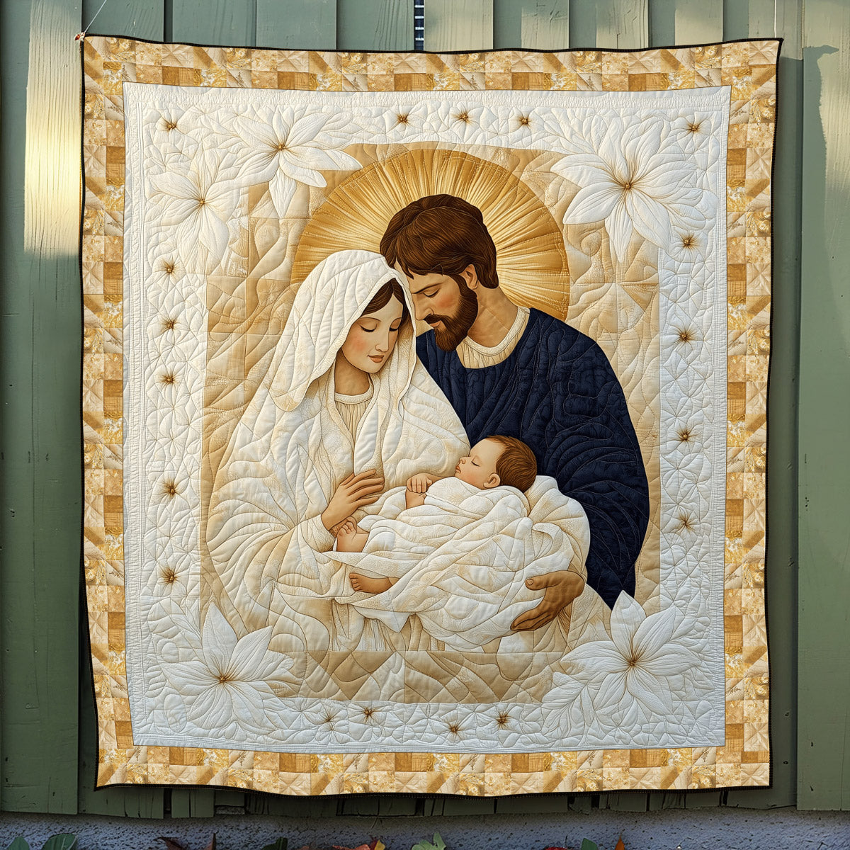 Nativity Scene Quilted Blanket VTQ-Myprintsy