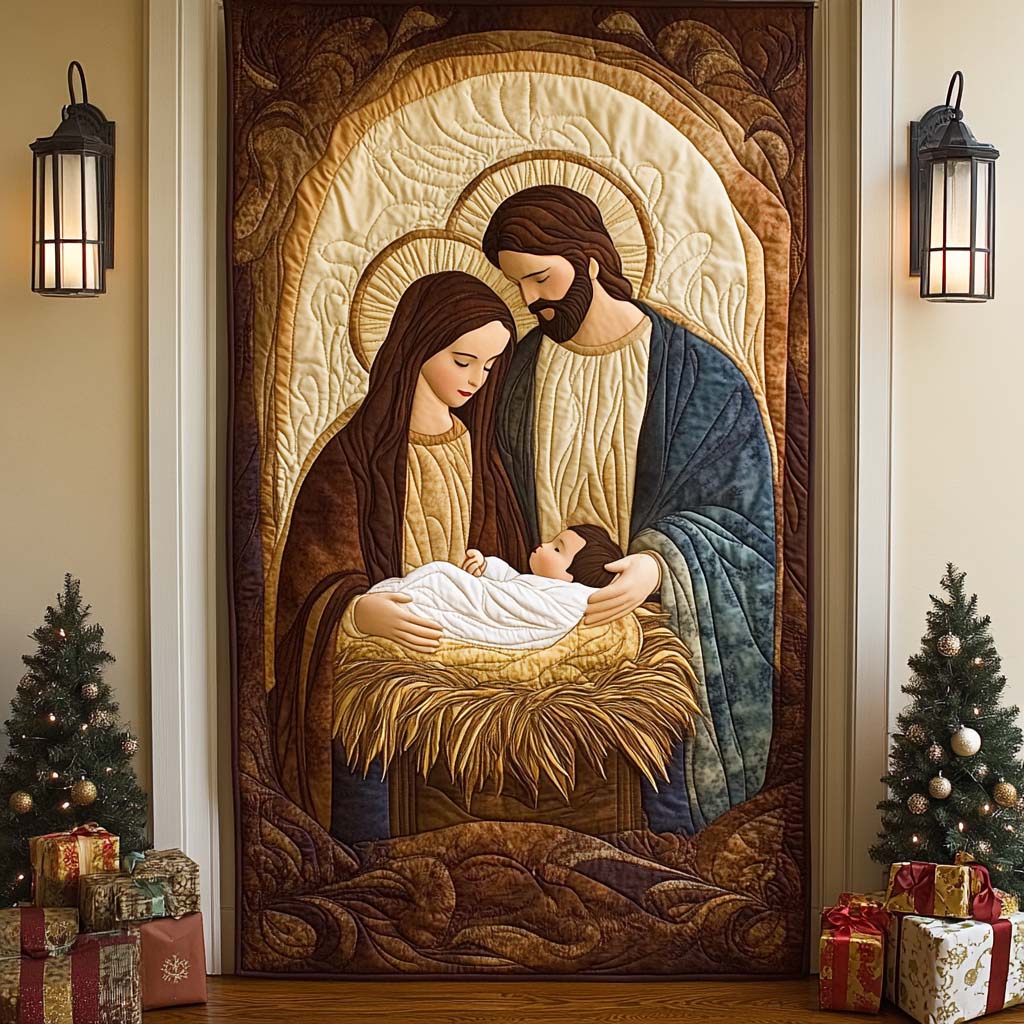 Nativity Scene Quilted Door Cover VTQ-Myprintsy