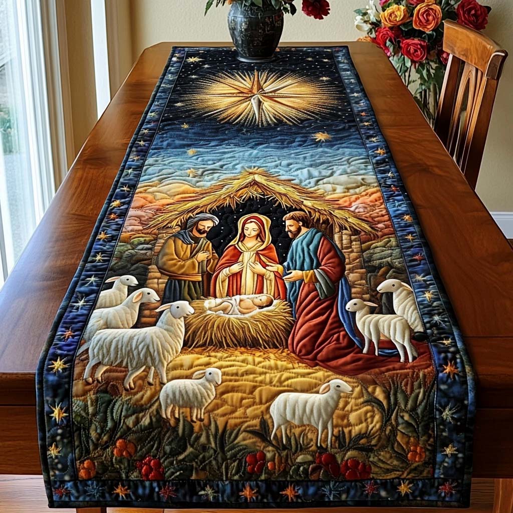 Nativity Under the Stars Quilted Table Runner VTQ-Myprintsy