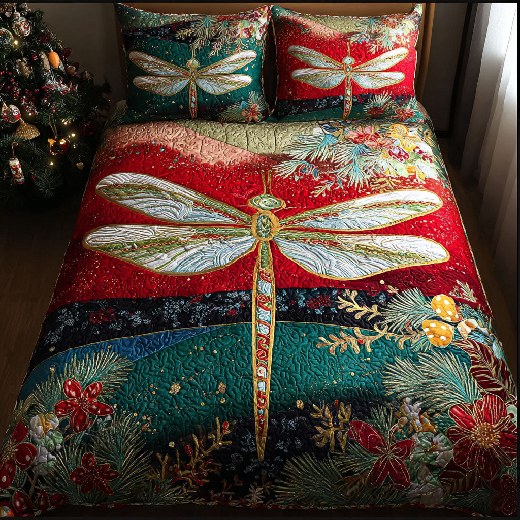Nature Glimmerfly -Piece Quilted Bedding Set VTQ-Myprintsy