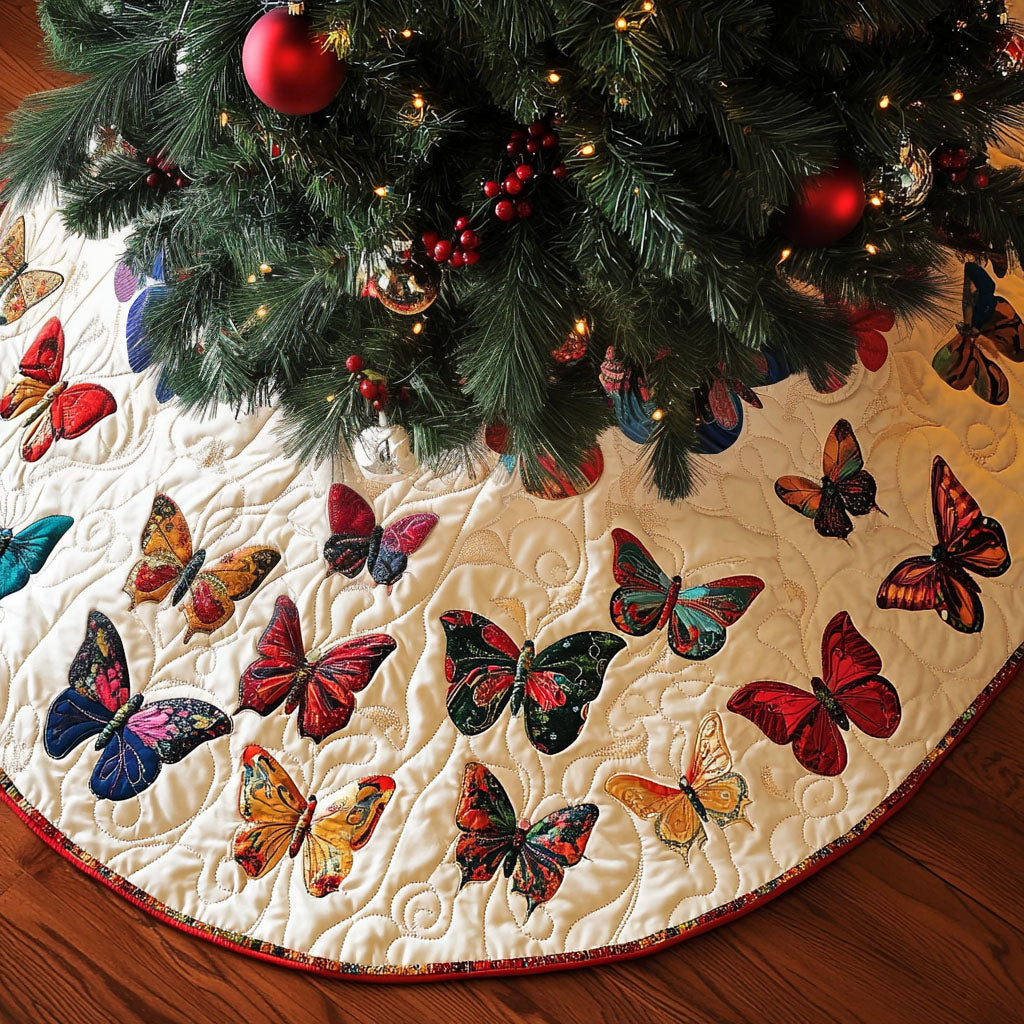 Natures Whisper Quilted Christmas Tree Skirt-Myprintsy