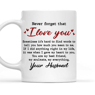 Never Forget That I Love You - Personalized Coffee Mug-Myprintsy