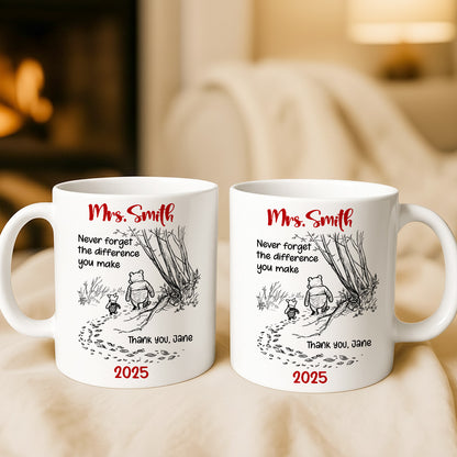 Never Forget The Difference You Make - Personalized Coffee Mug - Gift For Friends-Myprintsy