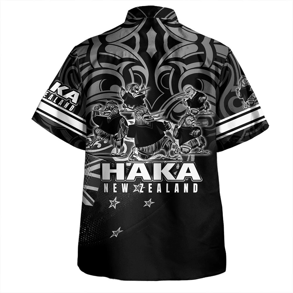 New Zealand Hawaiian Shirt Kiwi Birds With Rugby Ball-Myprintsy