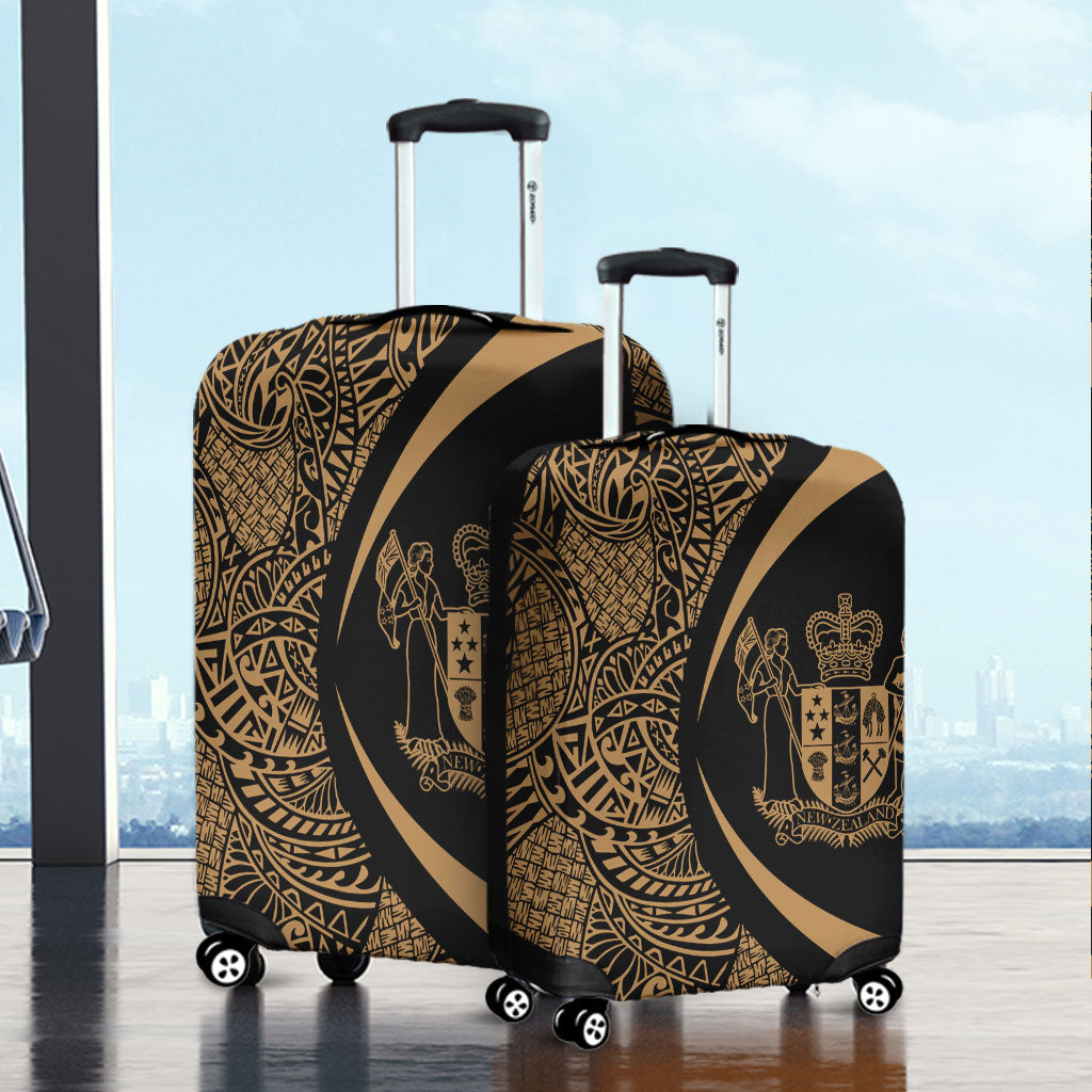 New Zealand Luggage Cover Lauhala Gold Circle Style
