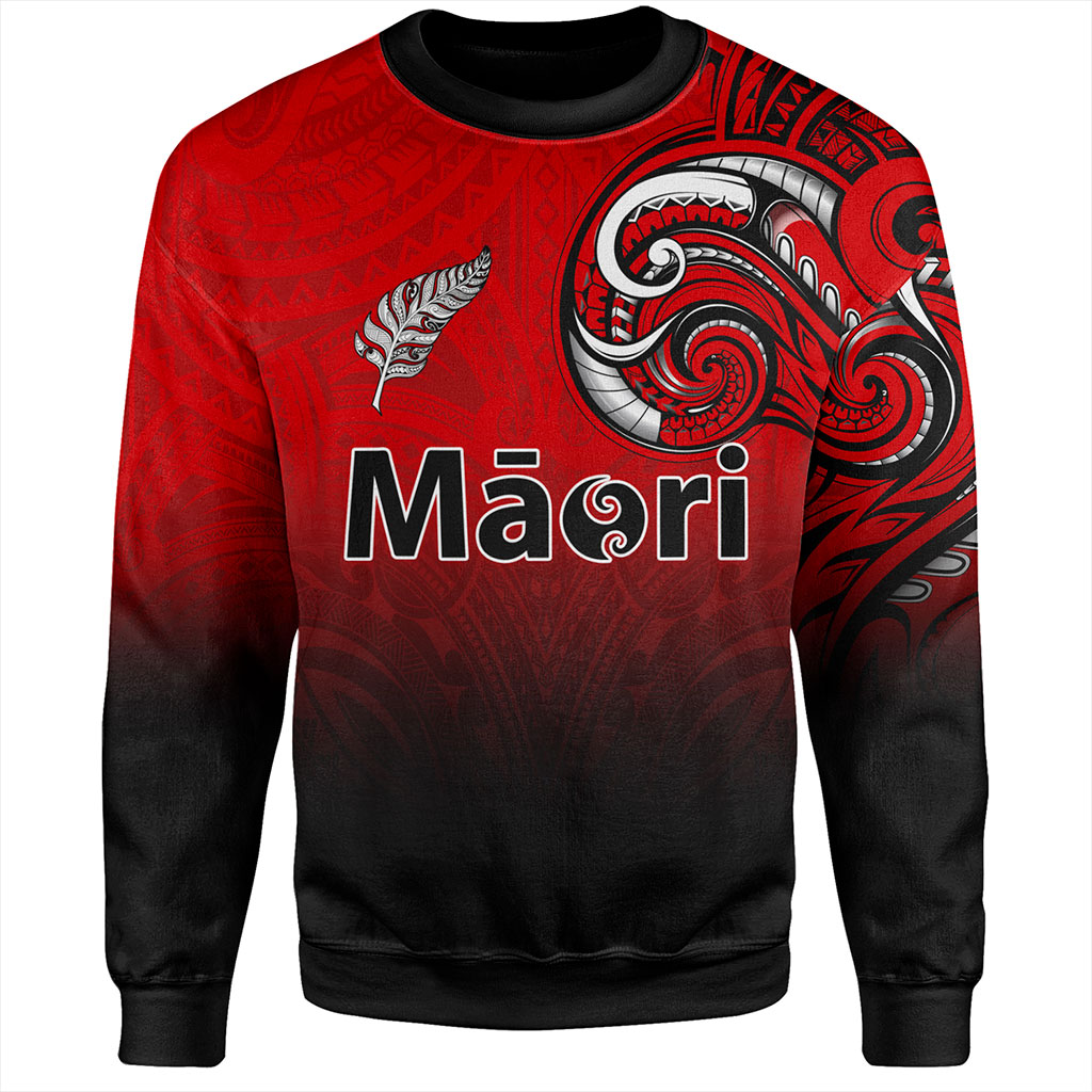 New Zealand Sweatshirt Maori Silver Fern Tribal Style-Myprintsy