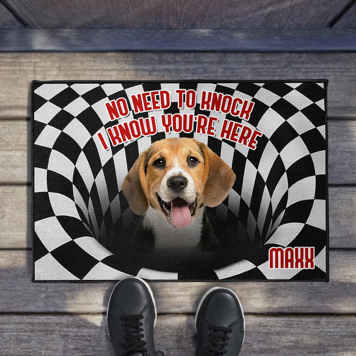 No Need To Knock I Know You're Here - Personalized Doormat - Gift For Dog Lovers-Myprintsy