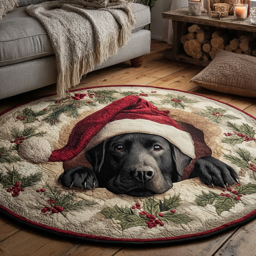 Nook Black Lab Round Carpet VTQ-Myprintsy
