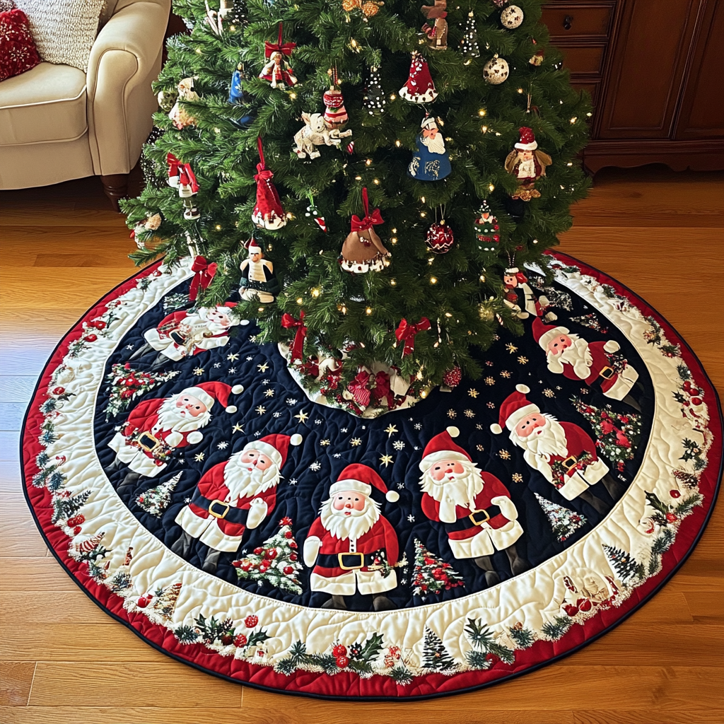 North Pole Magic Christmas Quilted Tree Skirt VTQ-Myprintsy