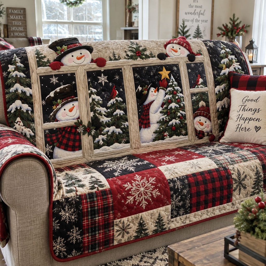North Pole Quilted Sofa Cover VTQ-Myprintsy