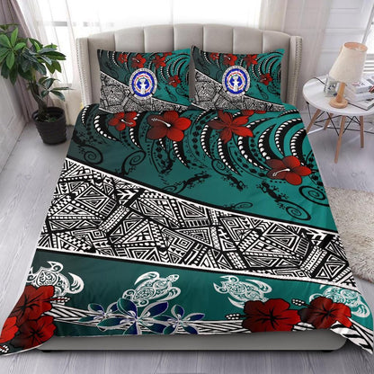 Northern Mariana Bedding Set - Lizard And Turtle Green