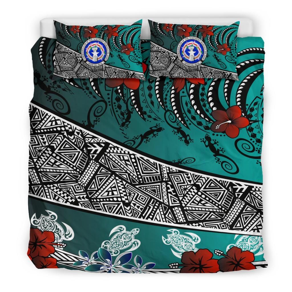 Northern Mariana Bedding Set - Lizard And Turtle Green