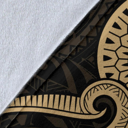 Northern Mariana Premium Blanket - Tentacle Turtle Gold-Myprintsy