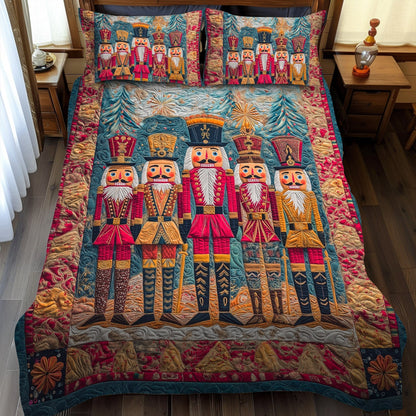 Nostalgic Nutcracker -Piece Quilted Bedding Set VTQ-Myprintsy
