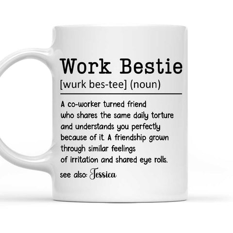 Work Bestie Definition - Personalized Coffee Mug