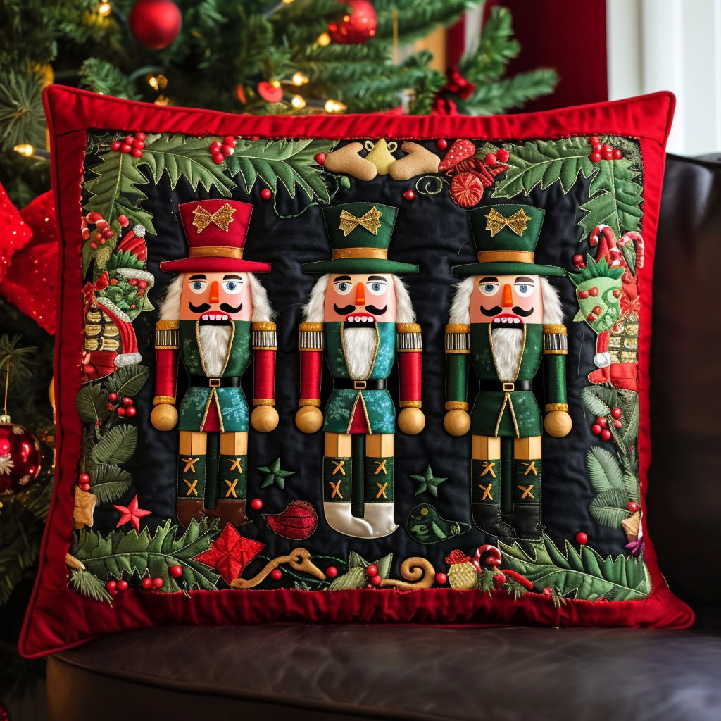 Nutcracker Ballet Night Quilted Pillow Case VTQ-Myprintsy