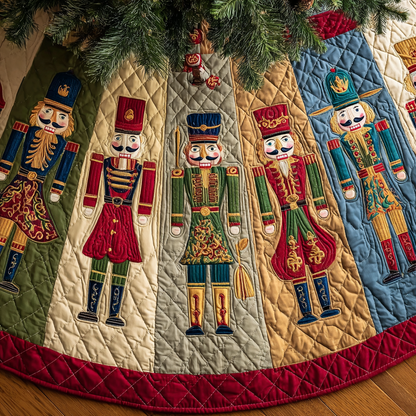 Nutcracker Charm Christmas Quilted Tree Skirt-Myprintsy