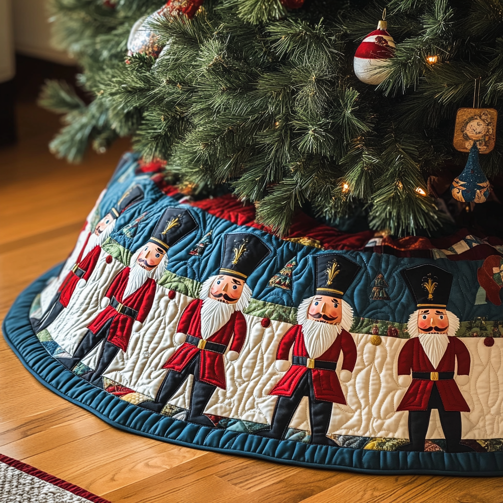 Nutcracker Charm Quilted Christmas Tree Skirt VH-Myprintsy