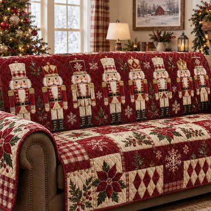 Nutcracker Christmas Parade Quilted Sofa Cover VTQ-Myprintsy