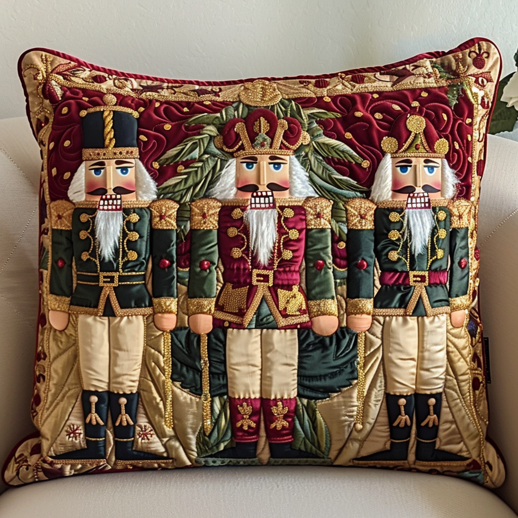 Nutcracker Delight Quilted Pillow Case VTQ-Myprintsy