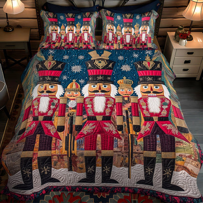 Nutcracker Elegance -Piece Quilted Bedding Set VTQ-Myprintsy