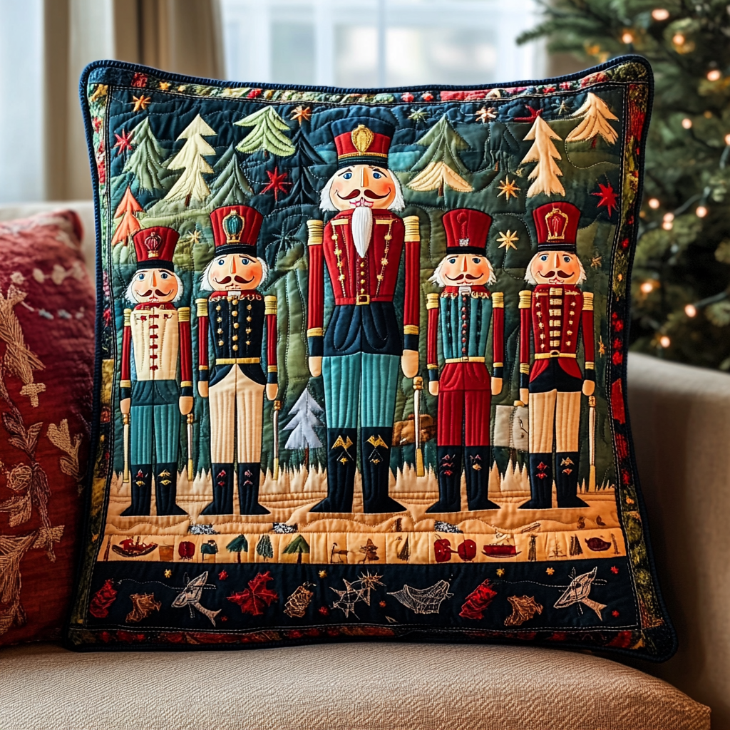 Nutcracker Elegance Quilted Pillow Case VTQ-Myprintsy
