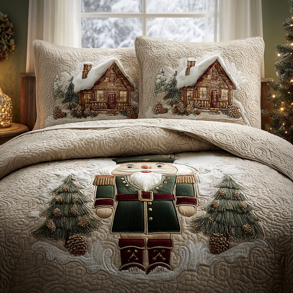 Nutcracker Glory -Piece Quilted Bedding Set VTQ-Myprintsy