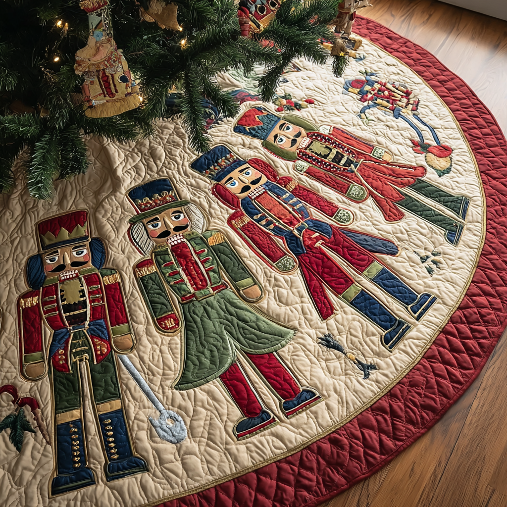 Nutcracker Magic Christmas Quilted Tree Skirt-Myprintsy
