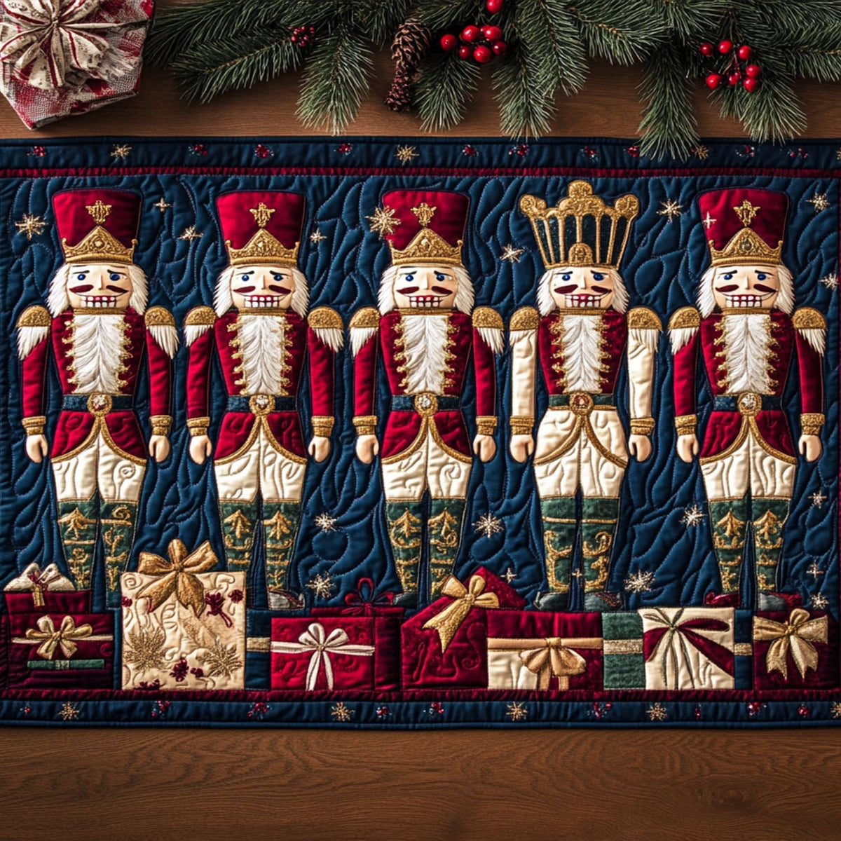 Nutcracker Night Quilted Table Runner VTQ-Myprintsy