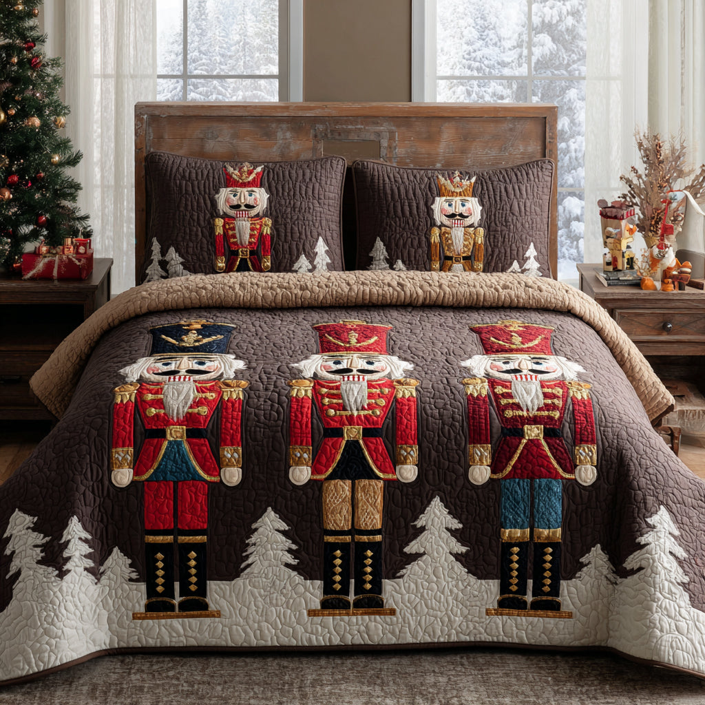 Nutcracker Parade -Piece Quilted Bedding Set VTQ-Myprintsy