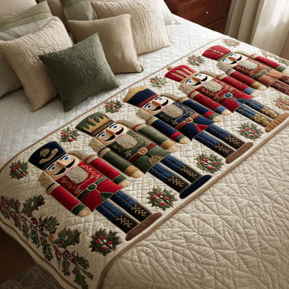Nutcracker Parade Quilted Bed Runner VTQ-Myprintsy