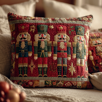 Nutcracker Parade Quilted Pillow Case VTQ-Myprintsy