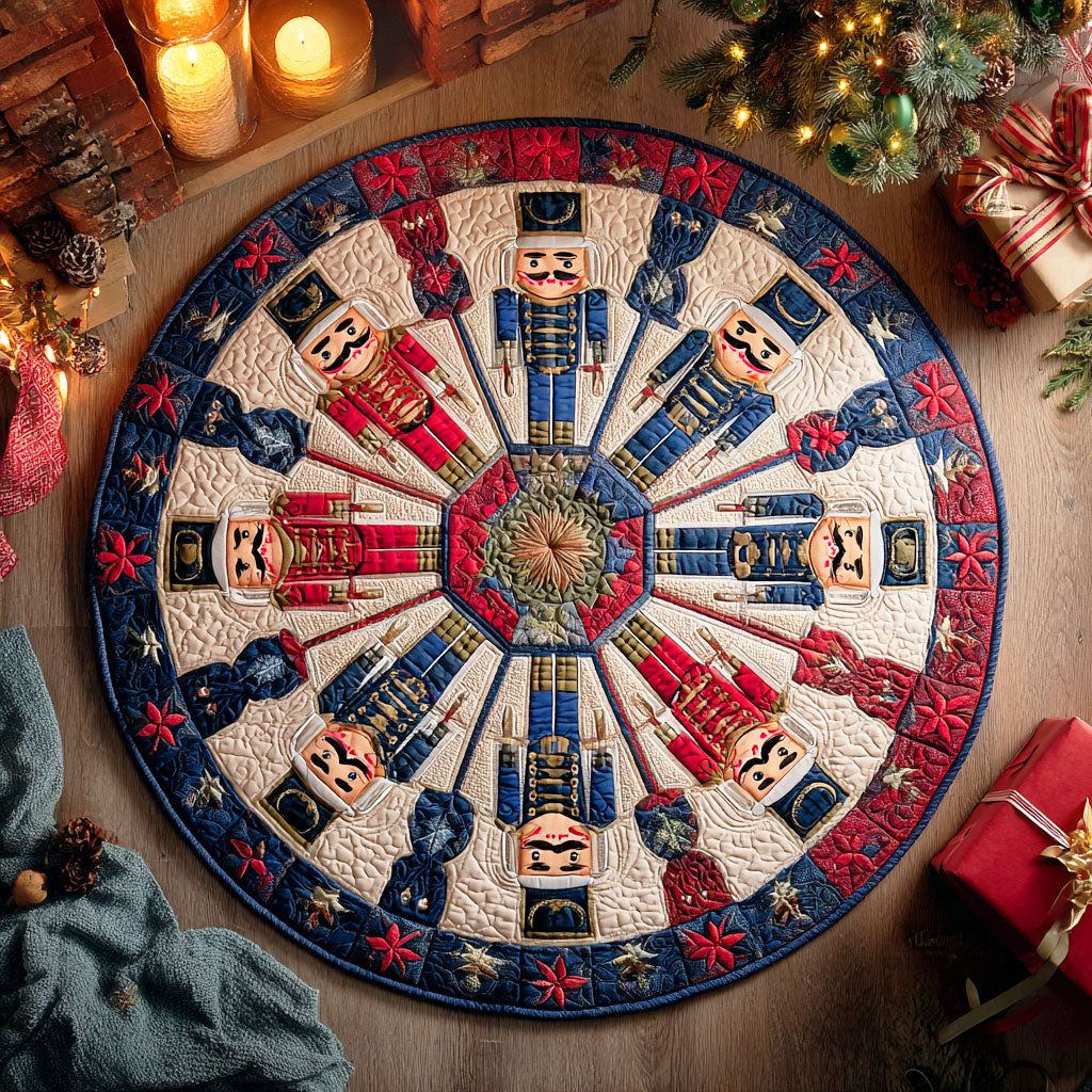 Nutcracker Parade Quilted Round Mat VTQ-Myprintsy