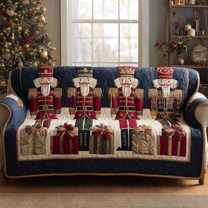 Nutcracker Parade Quilted Sofa Cover VTQ-Myprintsy