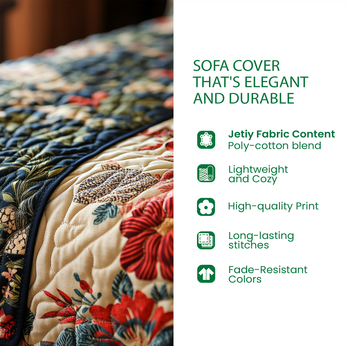Nutcracker Regal Guard Quilted Sofa Cover VTQ-Myprintsy