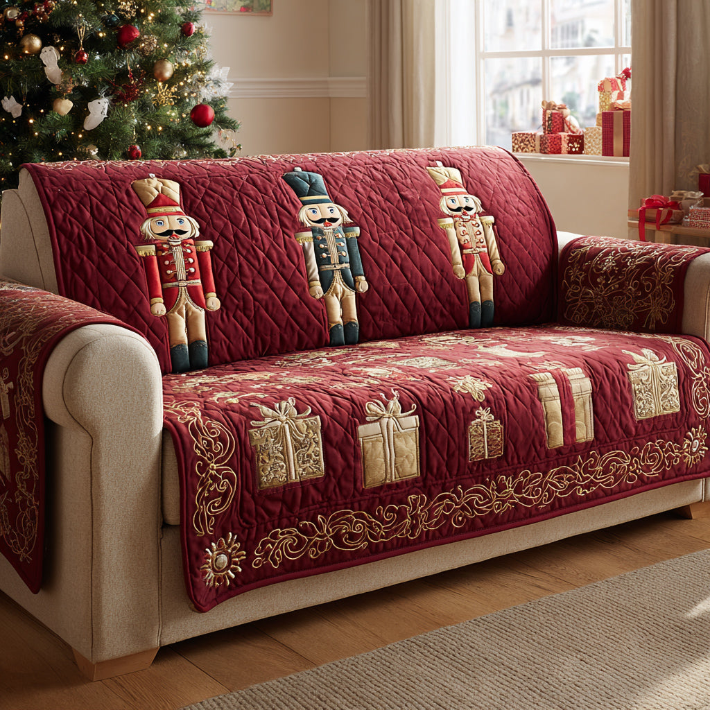 Nutcracker Regal Guard Quilted Sofa Cover VTQ-Myprintsy