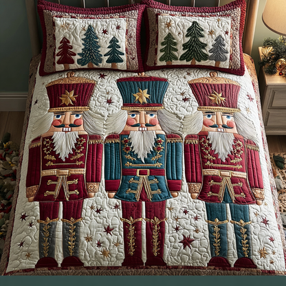 Nutcracker Spirit -Piece Quilted Bedding Set VTQ-Myprintsy
