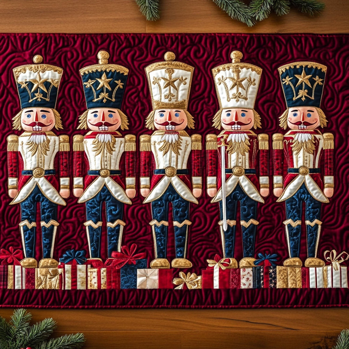 Nutcracker Symphony Quilted Table Runner VTQ-Myprintsy