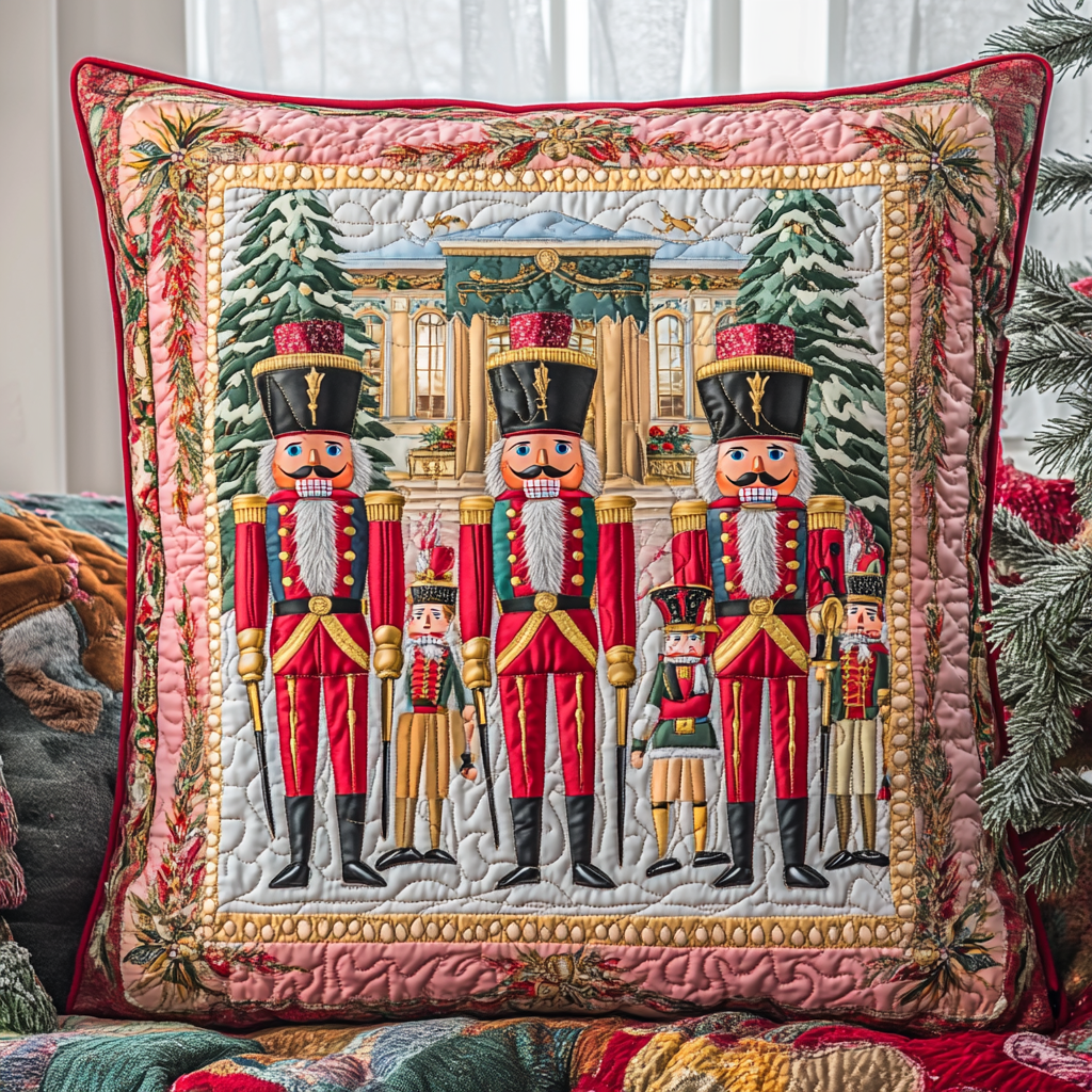 Nutcracker Toy Magic Quilted Pillow Case VTQ-Myprintsy