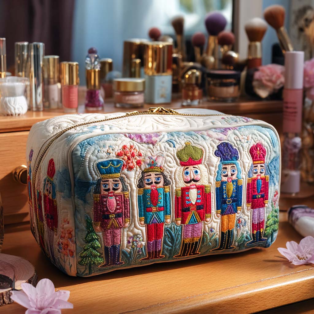Nutcracker Treasure Quilted Makeup Bag VTQ-Myprintsy