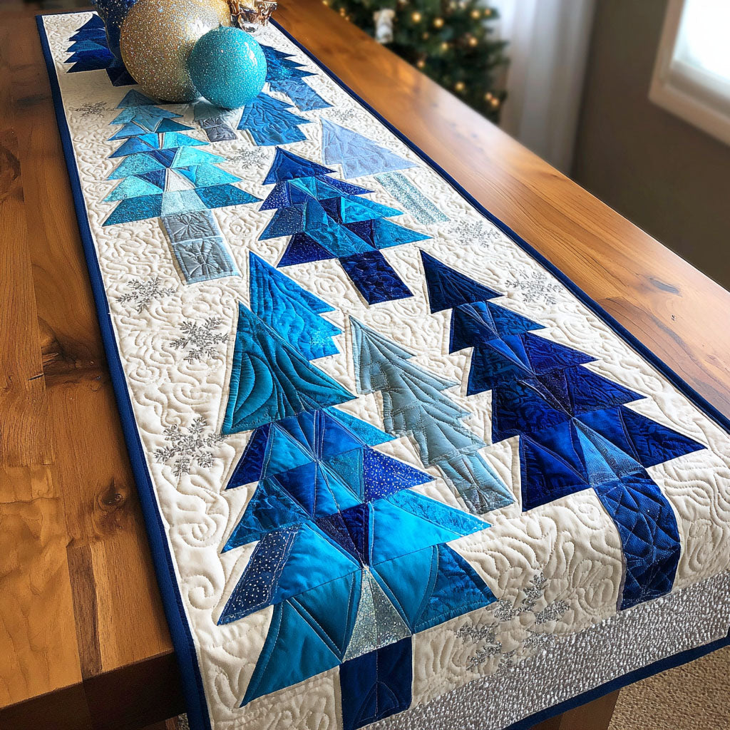 Ocean Pine Tree Quilted Table Runner VTQ-Myprintsy